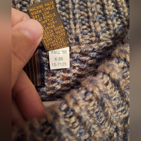 Vintage 1980's Saturday's Gray Blue Knobby Popcorn Knit Sweater DAD Men's Medium - Picture 5 of 7